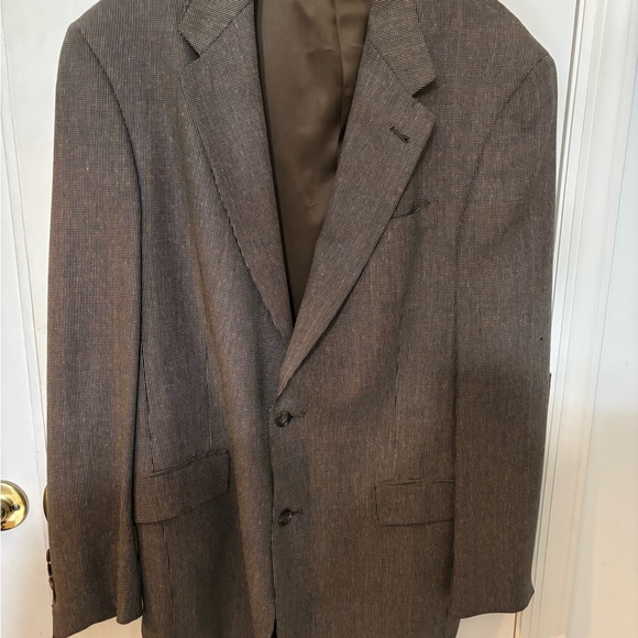 Vintage Burberry Men's Charcoal Blazer